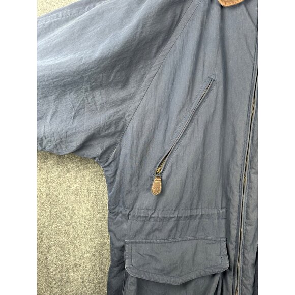 Vintage Timberland Jacket Mens Large Barn Chore Coat Blue Work Waterproof - Picture 7 of 16